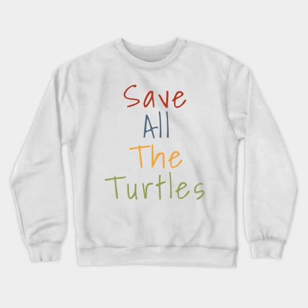 Save All TheTurtles VSCO Girl Stickers Vintage Beach Colors Crewneck Sweatshirt by gillys